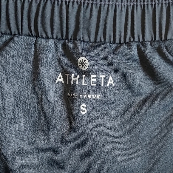 ATHLETA Ladies Gray W/Lime Running Shorts W/Panties & Drawstring Size Sm… - Picture 7 of 8